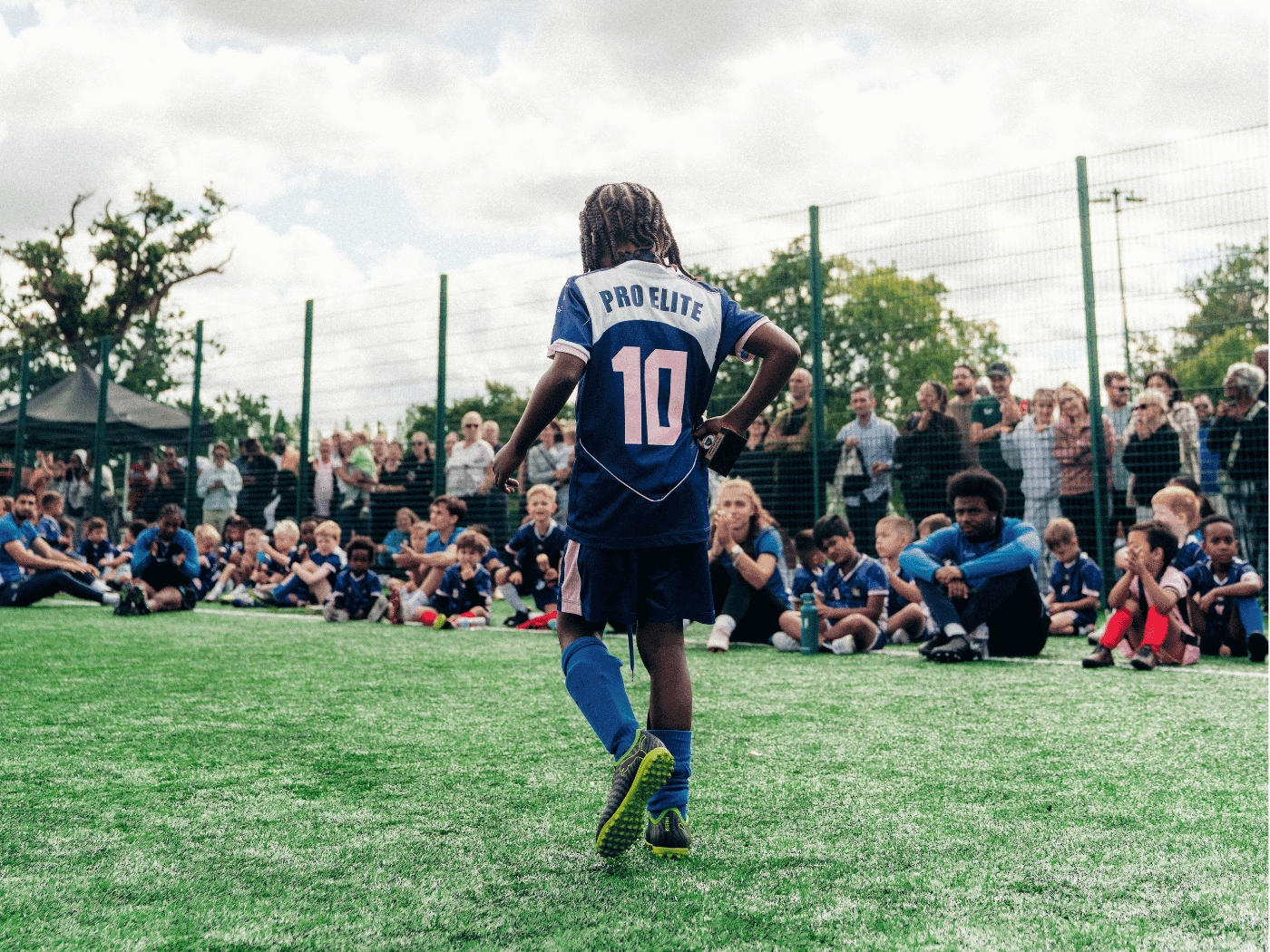 A young Pro Elite player enjoying a football class